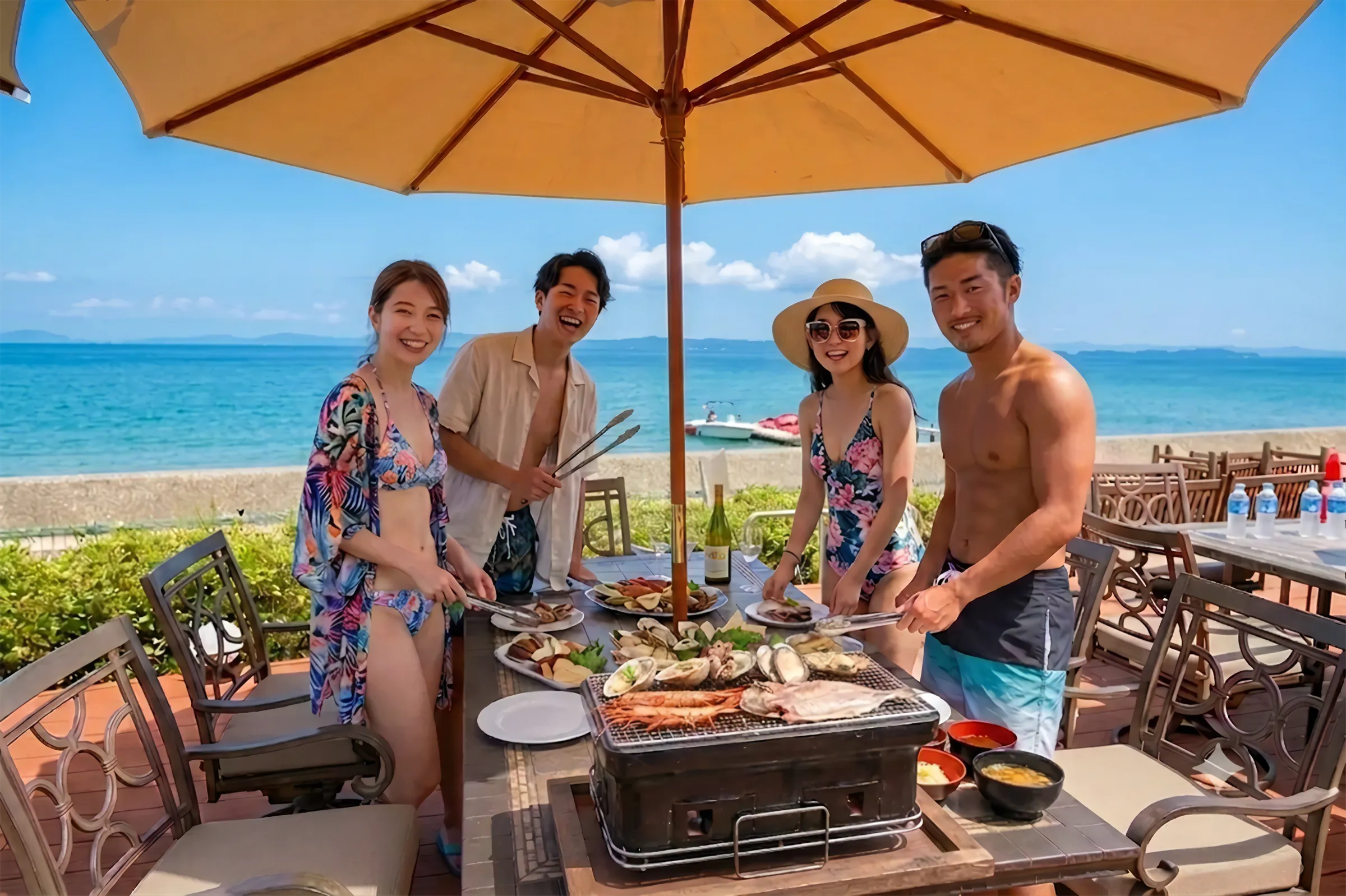 VIPテーブル席がリニューアル！水着のままBBQ、飲み放題付きで時間無制限に